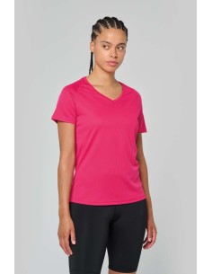 P-PA477-LADIES’ V-NECK SHORT SLEEVE SPORTS T-SHIRT 2